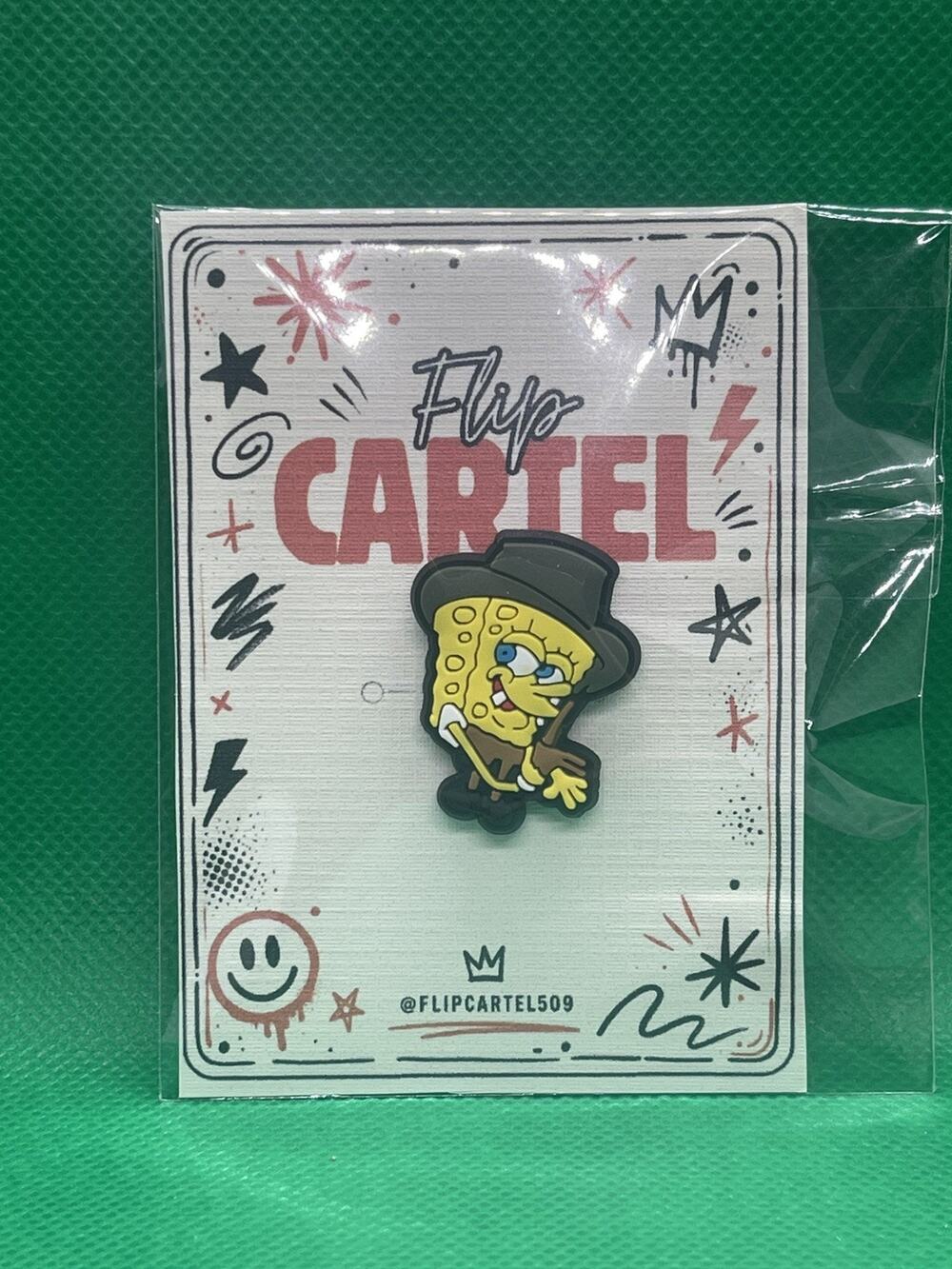 SpongeBob Fedora Meme PVC Rubber Hat Pin Backpack Collectible